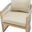 Chaise courbée moderne en aluminium beige, tissée à la corde, rembourrée pour socialiser dans les espaces extérieurs, profondeur de 24,03 po, largeur de 25,35 po, hauteur de 27,35 po, salon de 15,01 lb avec sièges, patios parfaits,