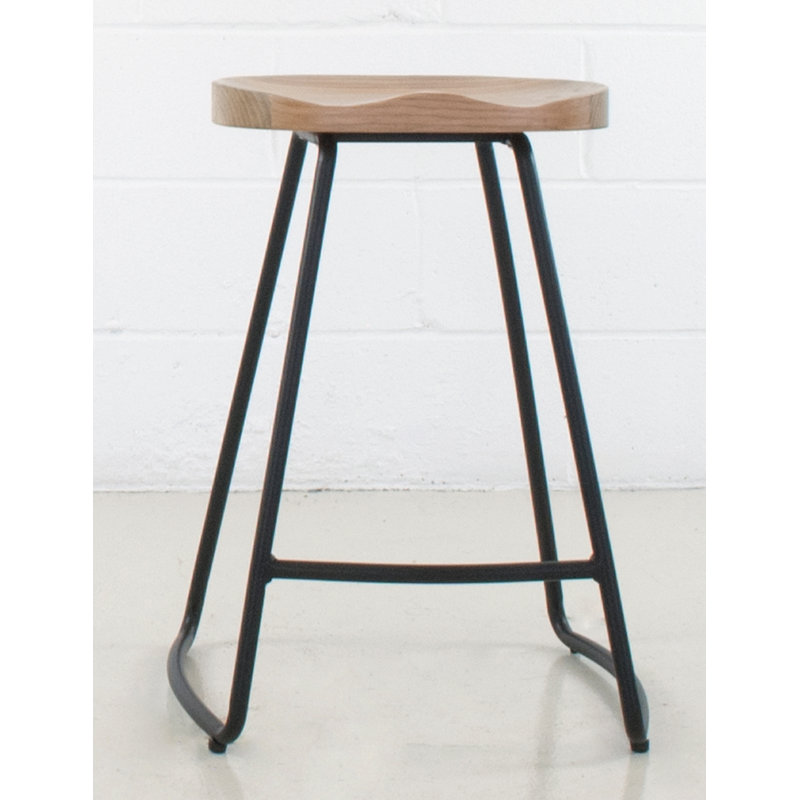 Marixza Counter Stool with Metal Frame, Natural