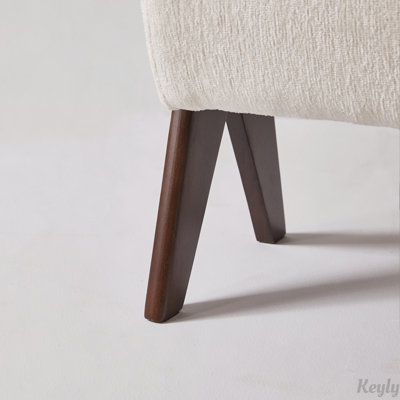 Chenille Upholstered Bench with Solid Wood Legs