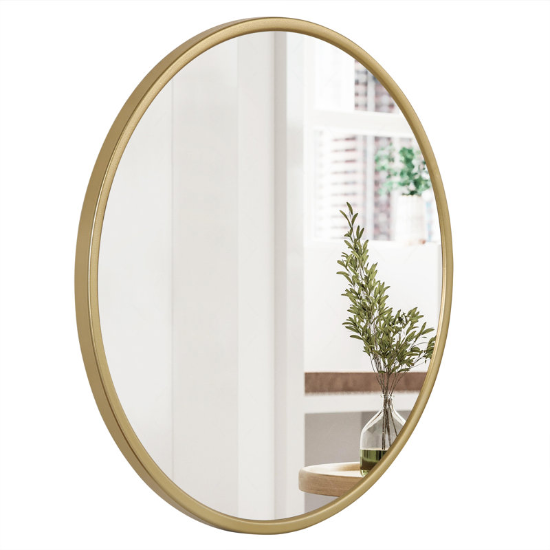 Shantris Metal Wall Mirror, Gold, 40 cm H x 40 cm W