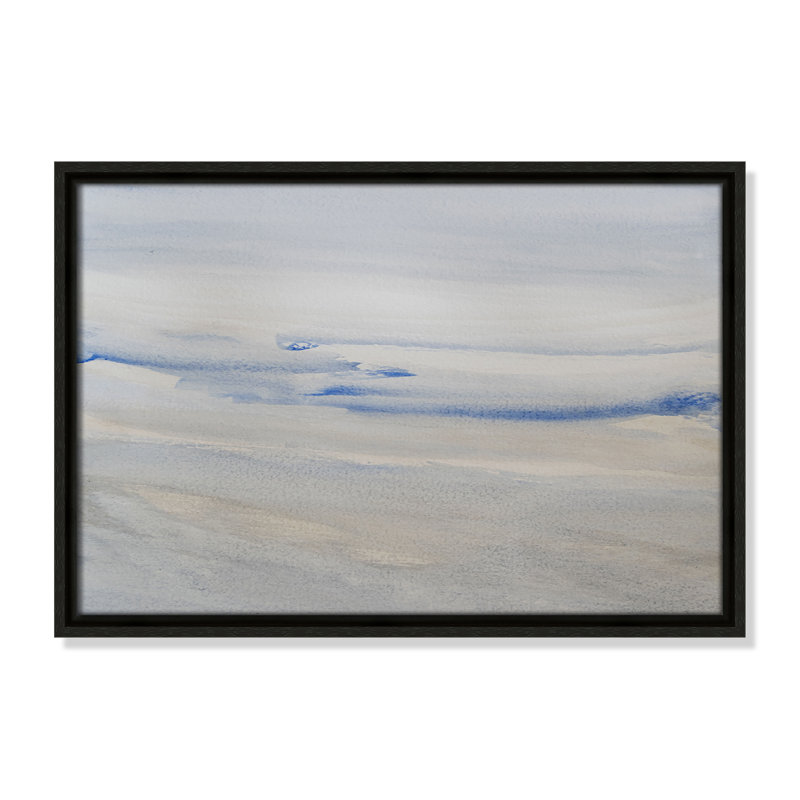 «Silent Direction Print» par S.H. Khân, Toile avec cadre, L 19,5 po x H 13,5 po, Flottant espresso
