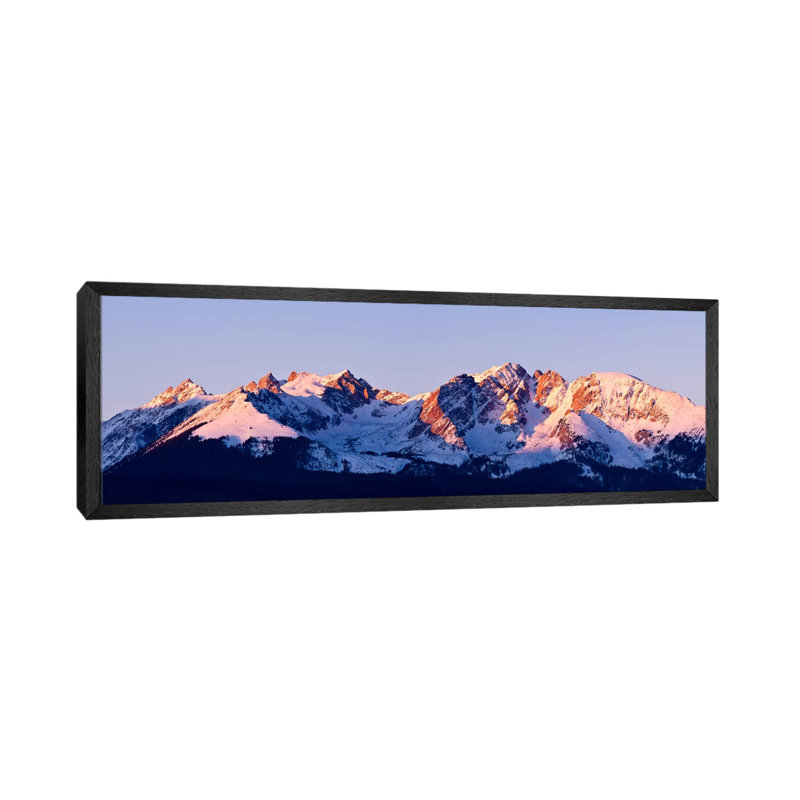 Rocky Mountain Range by Dan Ballard - Panoramic Print on Canvas, 152.4 cm H x 50.8 cm W, Black Framed
