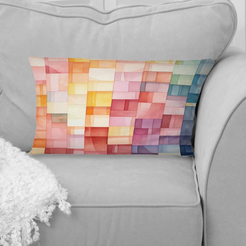 Coussin Hardedge Pastel Symmetry I - Hard Edge