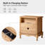 Table de bout traditionnelle à 2 tiroirs avec station de chargement et d'assemblage simple Lundgren-1464789973
