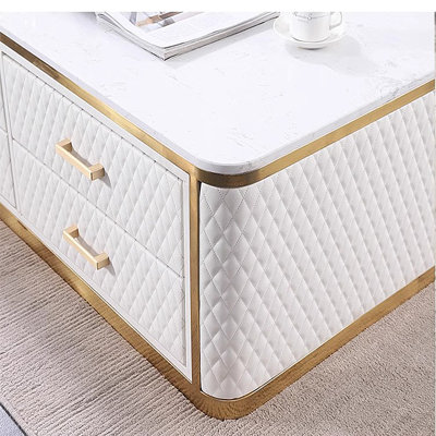 Light luxury simple rock plate TV cabinet