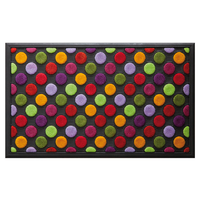 Portacolour Non-Slip Polka Dots Doormat