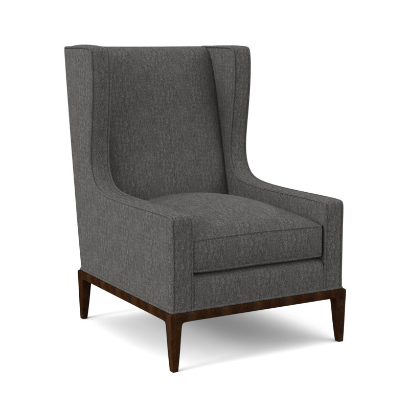 Fauteuil à oreilles 28 po Claxton, Noyer américain, Rouge Margaret