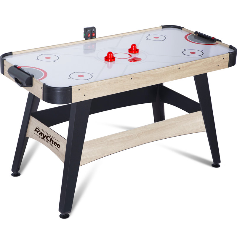 RayChee 58'' 2 -Player Air Hockey Table with Digital Scoreboard, 2 Pucks, 2 Pushers, Powerful Motor