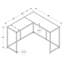 Accent Table, L-Shaped Console Table