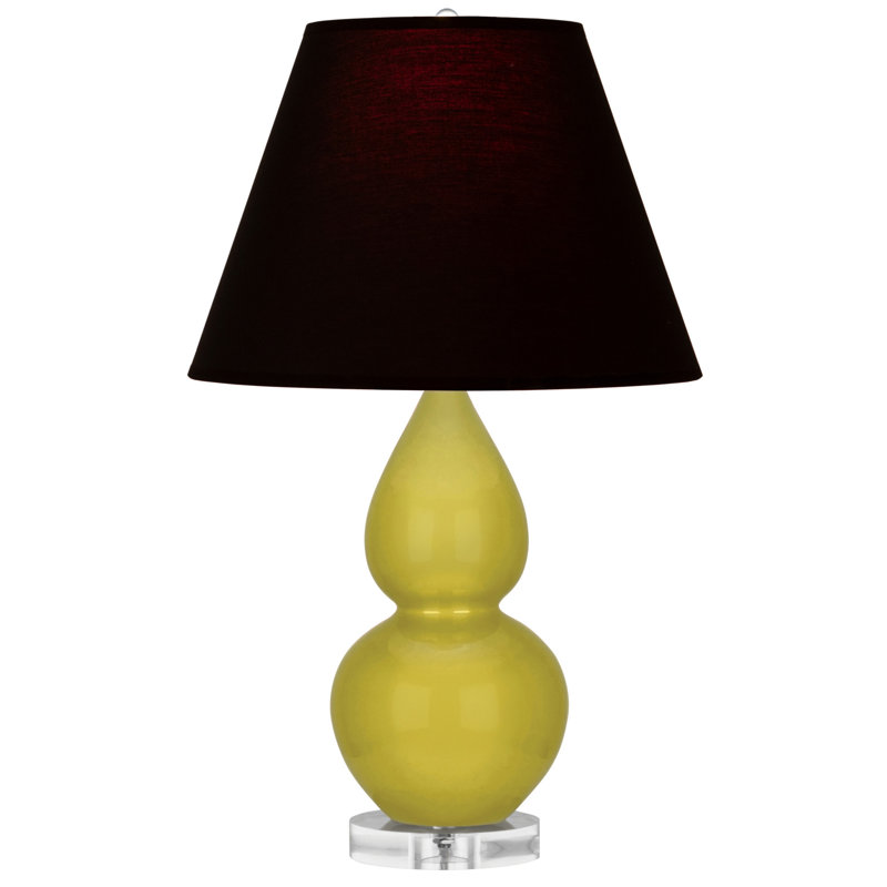 Petite lampe d'appoint à double gourde, Noir / Rouge, Vert cédrat
