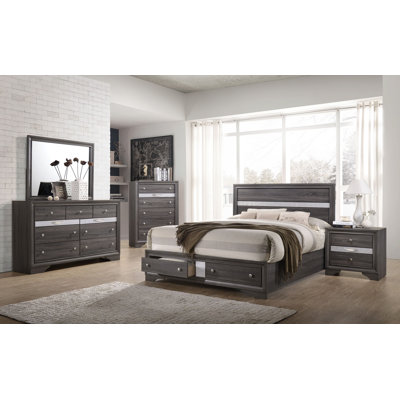 Ensemble de chambre avec lit plateforme 5 pièces Smartt