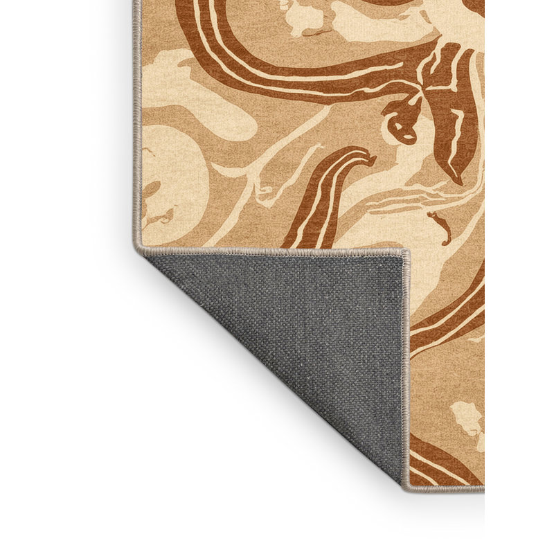 Tapis abstrait moelleux et moelleux à motif abstrait Redner Hydra, 5 x 7