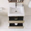 Meuble-lavabo mural simple avec plateau en résine intégré blanc-2042215612-2042215557