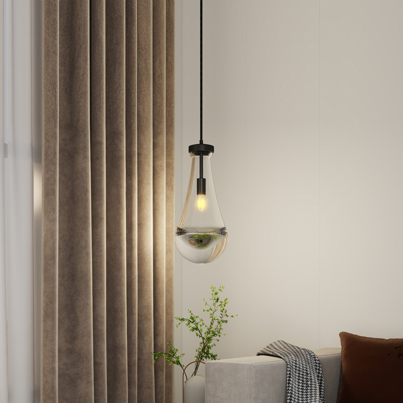 Luminaire suspendu moderne à DEL E12, Noir