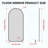 Arch Full Length Mirror, Metal Frame, Black