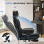 Chaise de bureau ergonomique pour joueur avec repose-pieds et soutien lombaire-63115325