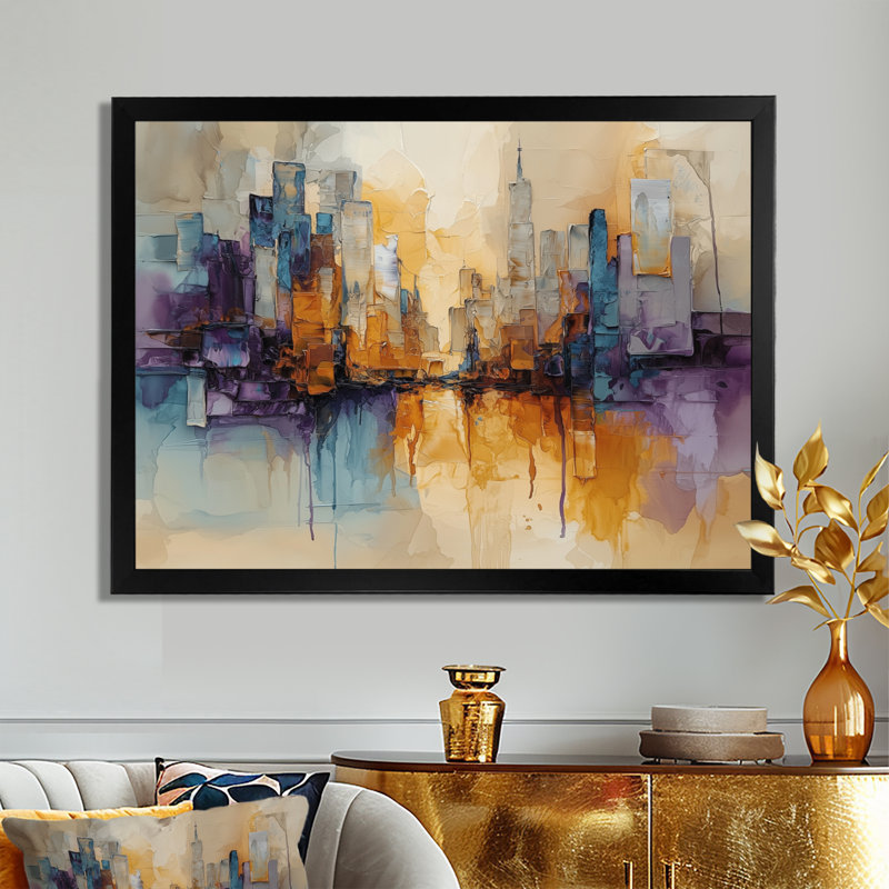 Nyel - Abstract Wall Art, Cadre simple, Noir, noir, noir, noir, H 12 po x l 20 po