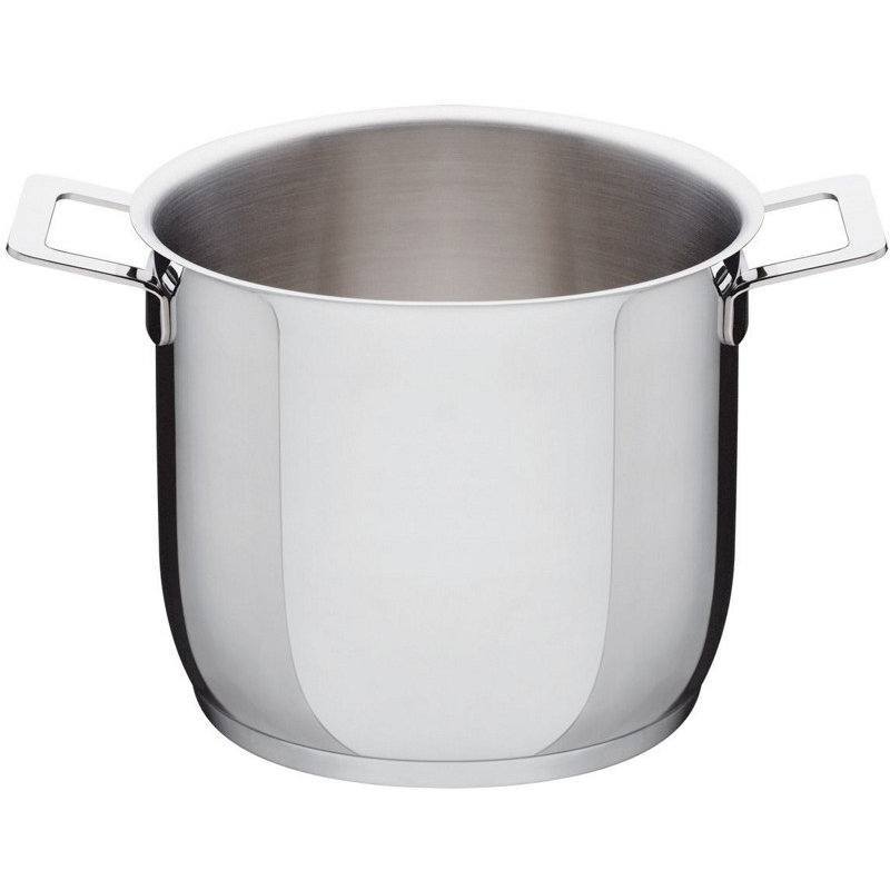 Alessi Pots&Pans 7L Non-Stick Stainless Steel, 20.5cm H x 24cm diameter