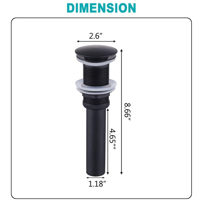 2.6'' W Pop-Up, Matte Black