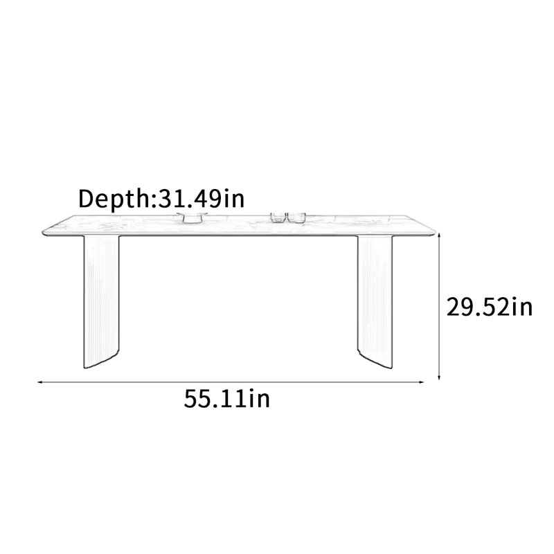 Gentilucci, H 29,52 po x L 55,11 po x l 31,49 po