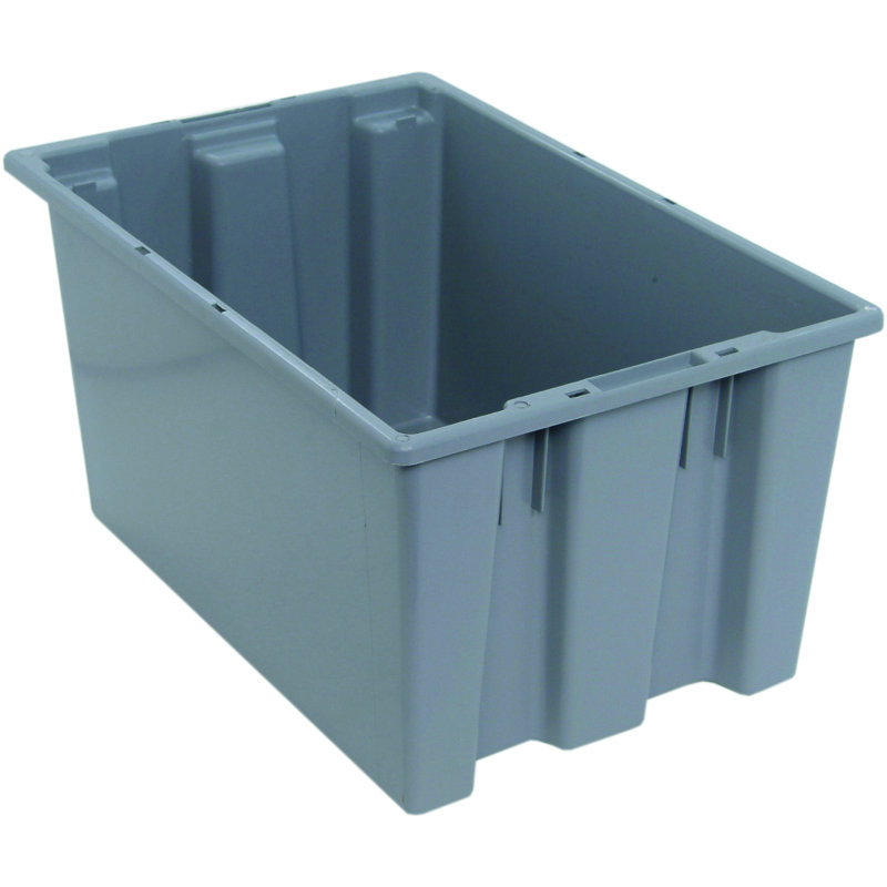 Bac empilable et gigogne, robuste, 2,00 pi³ capacité en pieds, polypropylène, (prix par pièce, 3 pièces par boîte), boîte de 3