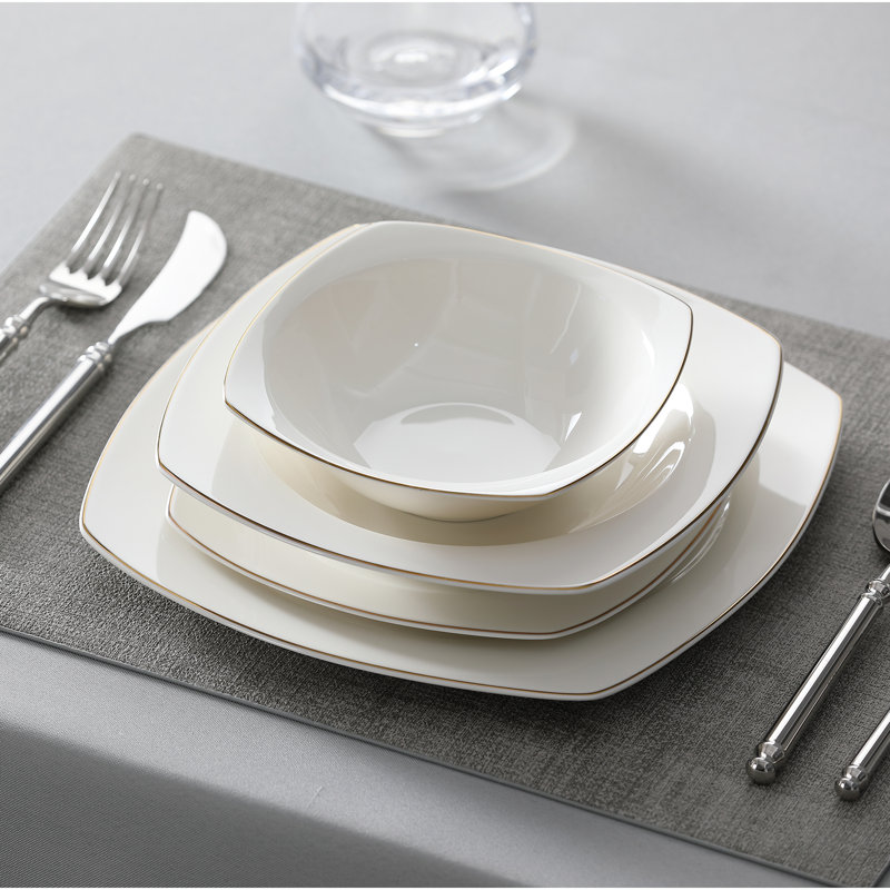 16 Piece Bone China Dinnerware Set - Service for 4