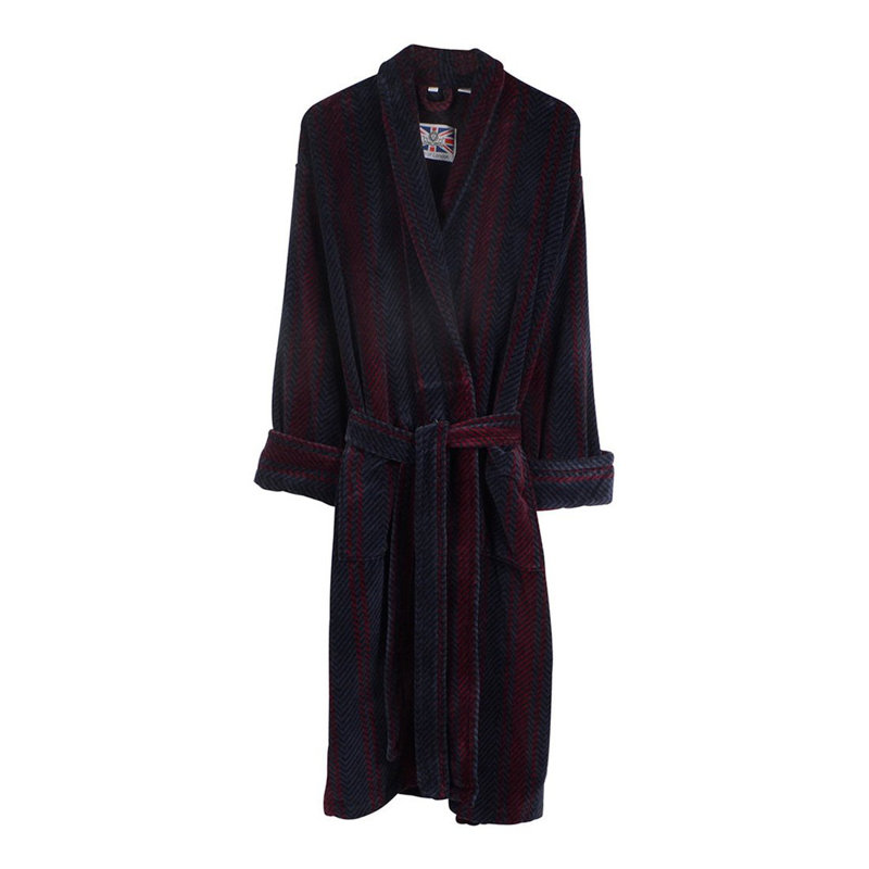 100% Cotton Mid-Calf Bathrobe with Pockets, XL