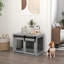 Dog Crate Furniture with Removable Cushion for Medium Dogs - Grey
