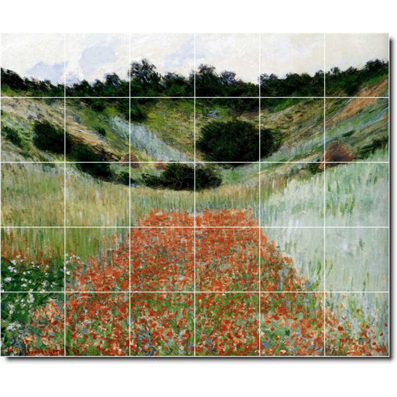 Carreau de céramique décorative 25,5 po x 21,25 po 4,25 po x 4,25 po, Jardin 06155