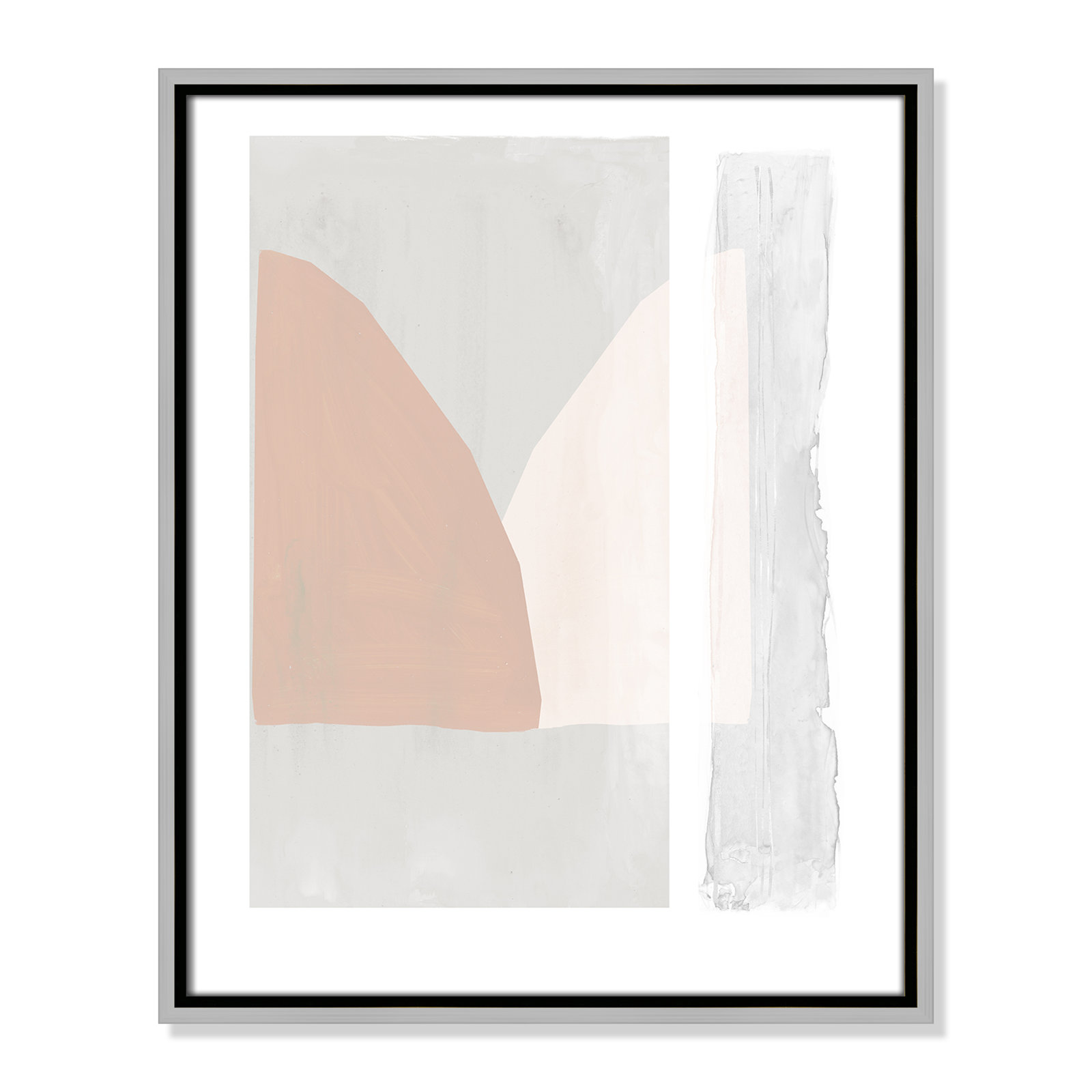 Soft and Light - Painting Print, Silver Framed Canvas, 21.5" H x 17.5" W x 2" D