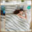 Premium Yarn-dyed Sage Green Bedding Sets, Polyester Comforter For Modern Homes