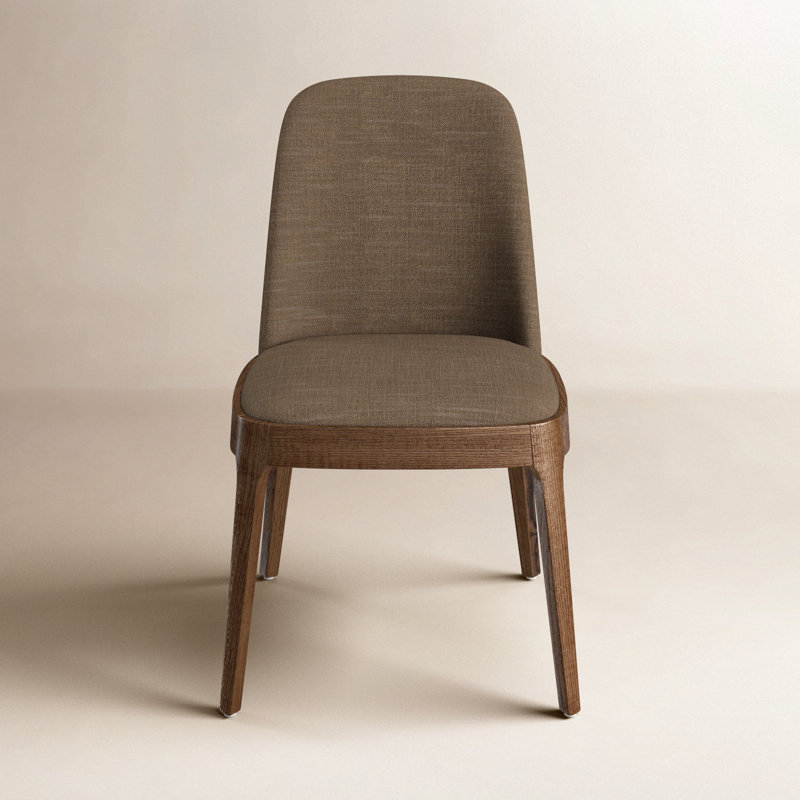 Konegan Armless Dining Chair-Gibson Wheat, Green, Medium/Dark Brown