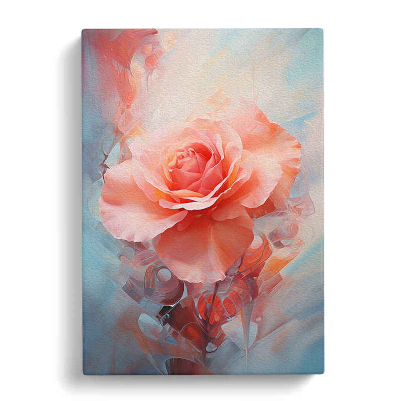 Rose Abstract No.2 - Wrapped Canvas, 76cm H x 50cm W x 3cm D