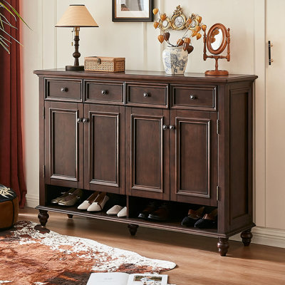 Grande armoire à chaussures rétro avec rangement