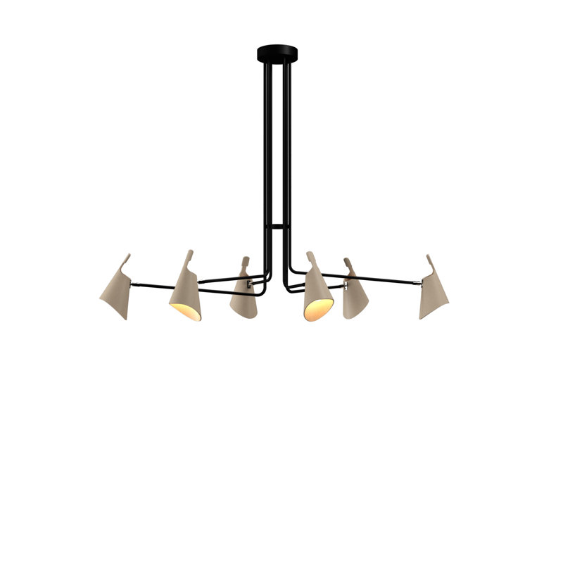 Chandelier, Organic Cappuccino, 4, 43.11" H x 39.76" W x 25.79" D