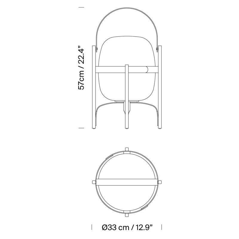 Cesta Exterior Table, Matte Black