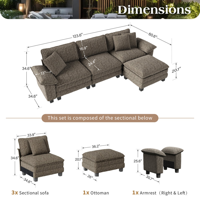 Sofa & Chaise, 4