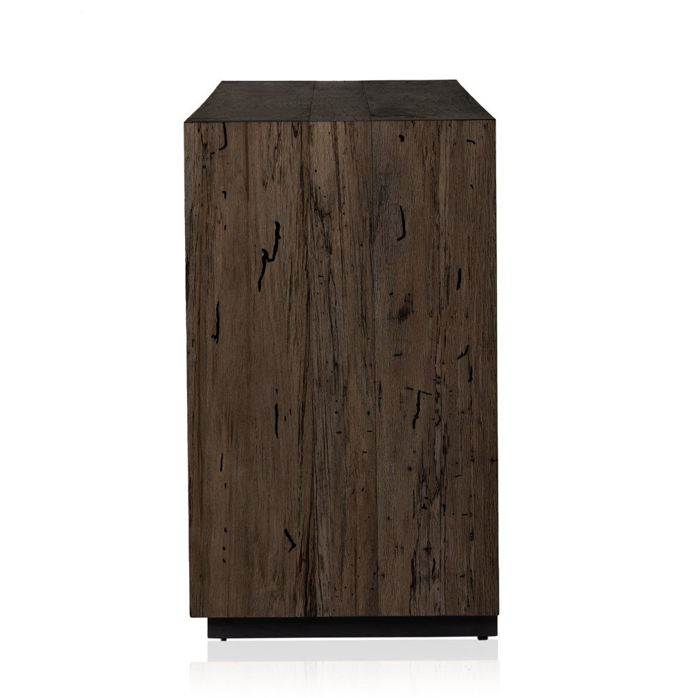 Lockney 94.5'' Sideboard, Ebony Rustic Wormwood Oak