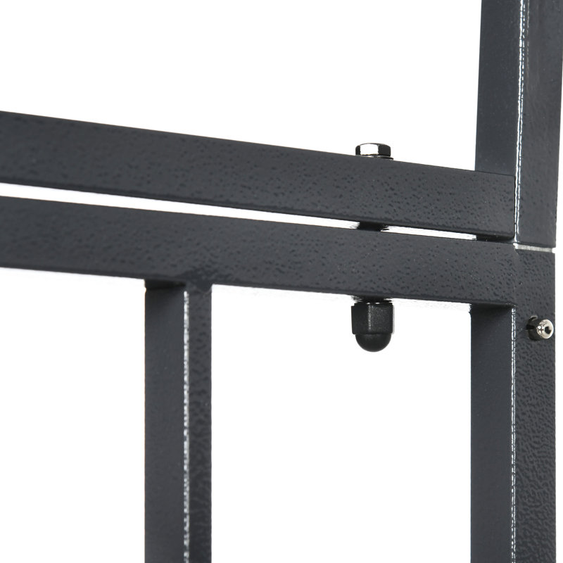 Jardin en métal 81 po, barrière verrouillable avec motifs de cœur pour la fête et le mariage, motifs gris, convient
