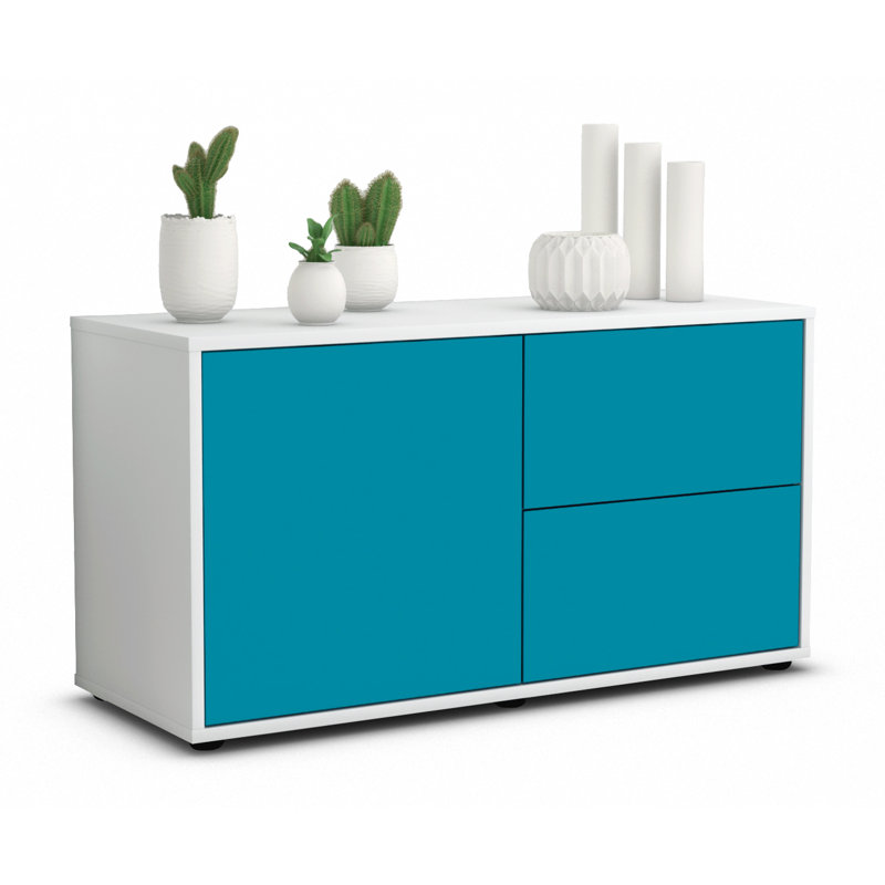 Holtorf 92cm Sideboard, Turquoise / Matte White