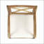 Chaise de salle à manger à accoudoirs en bois avec coussin crème résistant à l'eau (ensemble de 2)