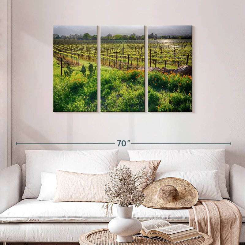 Alvord Sunrise In The Vineyard, H 28 po x l 45 po