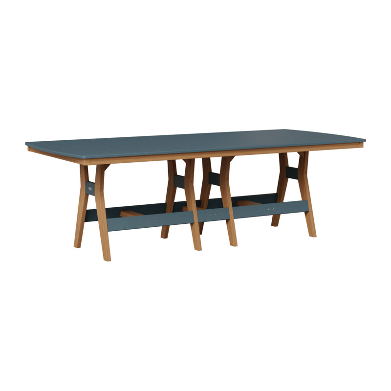 Harbor Outdoor Bar Table, Slate, Natural Teak