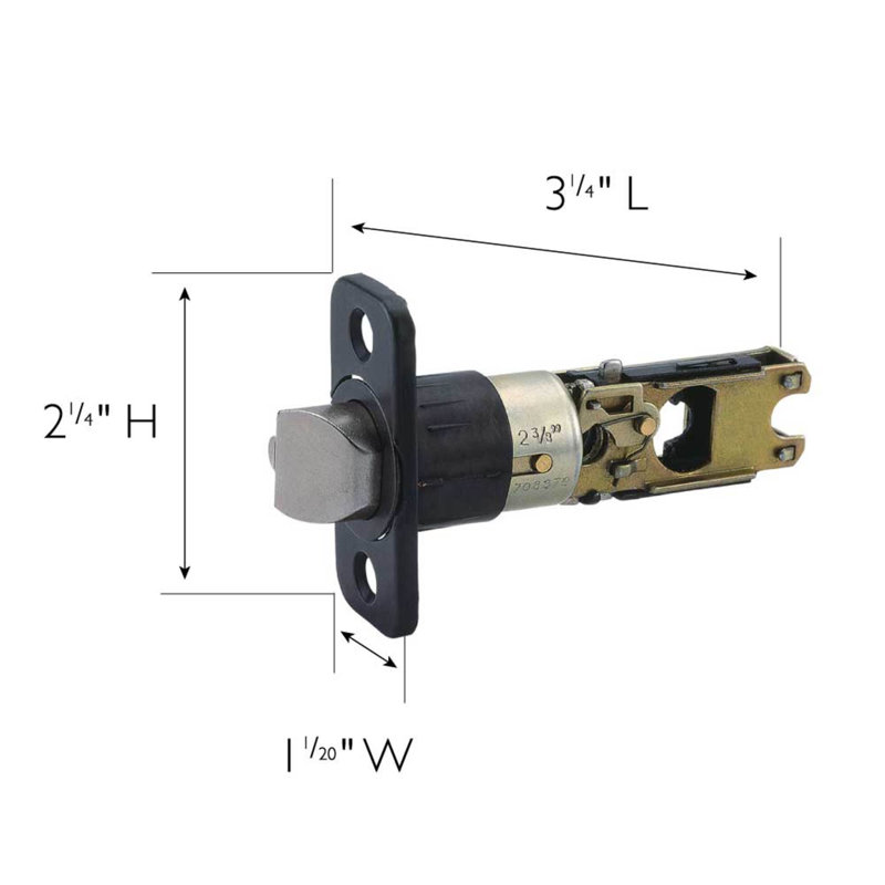 6-Way Replacement Entry Latch, Universal Latch, Oil Rubbed Bronze