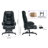Faux Leather Ergonomic Executive Office Chair Computer Chair with Footrest(Black)-118090526