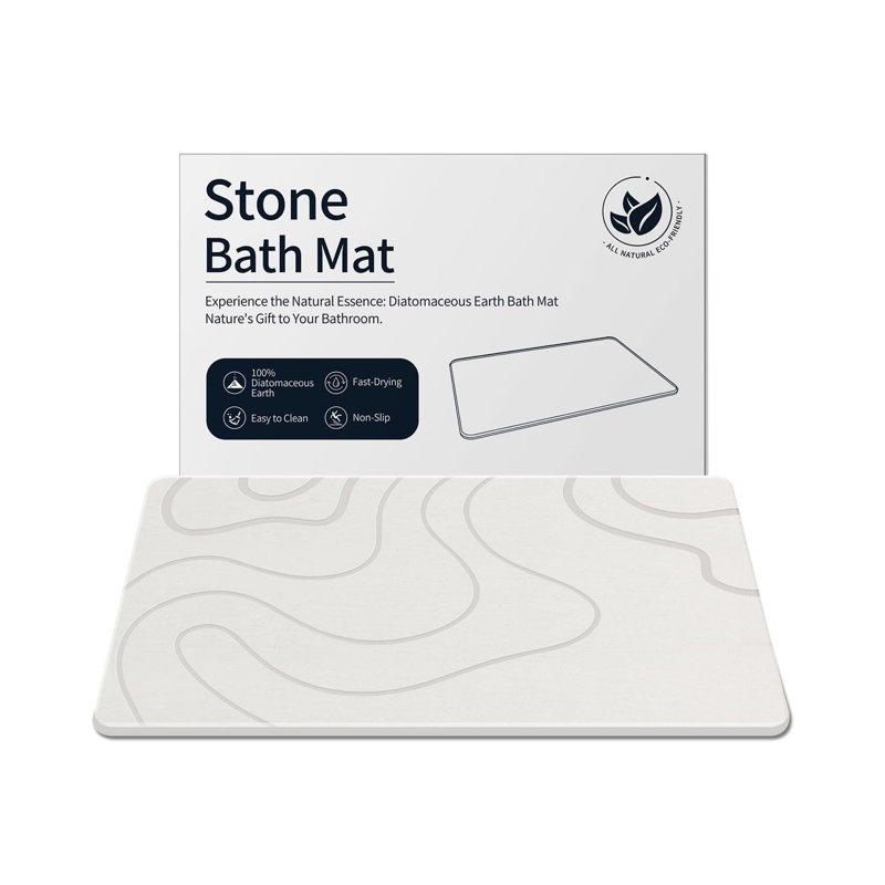 Tapis de bain en pierre Diatomaceous