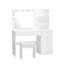 Greyden Makeup Vanity with Lighted Mirror, Outlets and 6 Drawers-1238950190