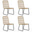 Maivish 4 - Person Patio Dining Set Square Table-715377544
