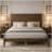 Besan Solid Wood Headboard Bed Frame-121839102-121839103
