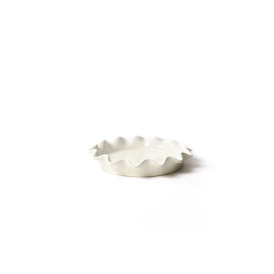 Signature Ruffle 8 Pie Dish White